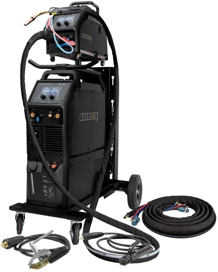 Spartus® ProMIG 505 Synergia LCD MIG/MAG 500A Synergia LCD Cooler Inverter Saldatrice TIG kit telaio