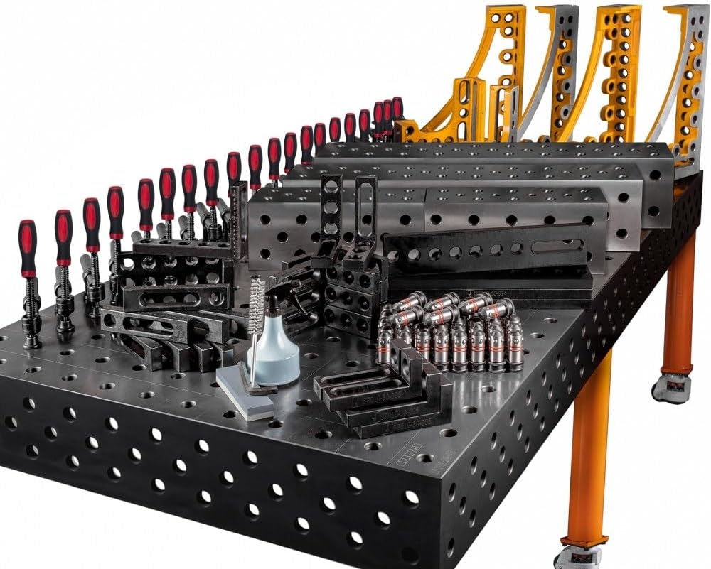 Spartus - Set di accessori per tavolo di saldatura Maximus, Hermes, Ferros 3D – Morsetti precisi, attacchi e strumenti per un fissaggio sicuro D28 System (06)