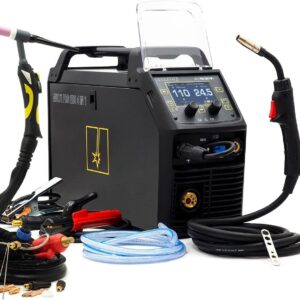 Spartus® Multipro 4 in 1 TIG MIG/MAG Saldatrice Synergy Pulse 200 Amp AC/DC Alluminio Acciaio inossidabile